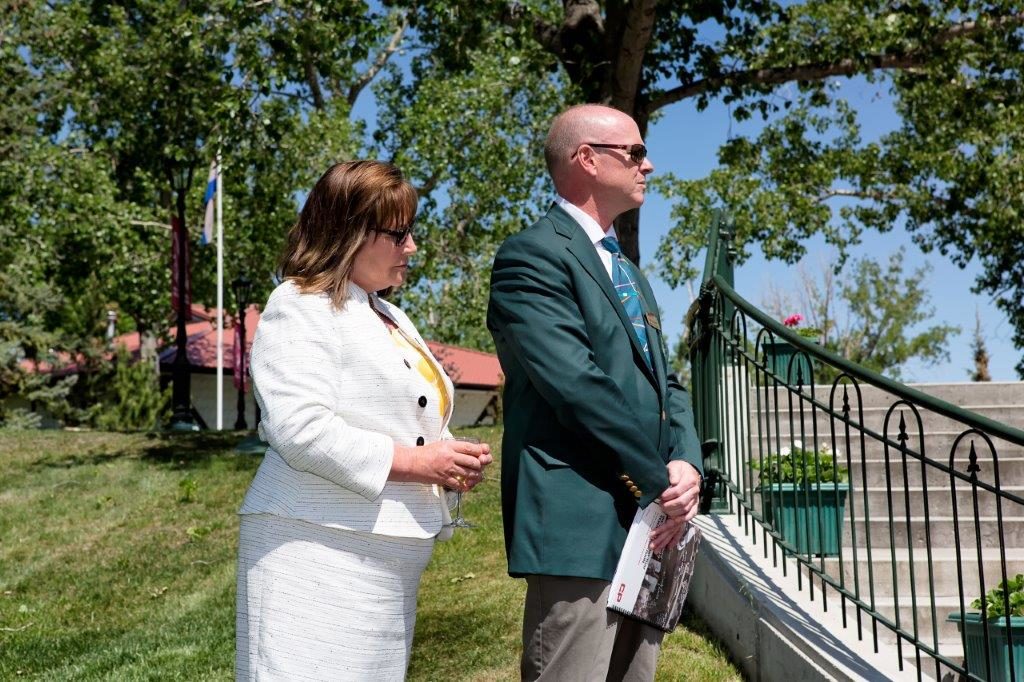 Ian Allison, President and COO of Spruce Meadows with CEO Linda Southern-Heathcott
