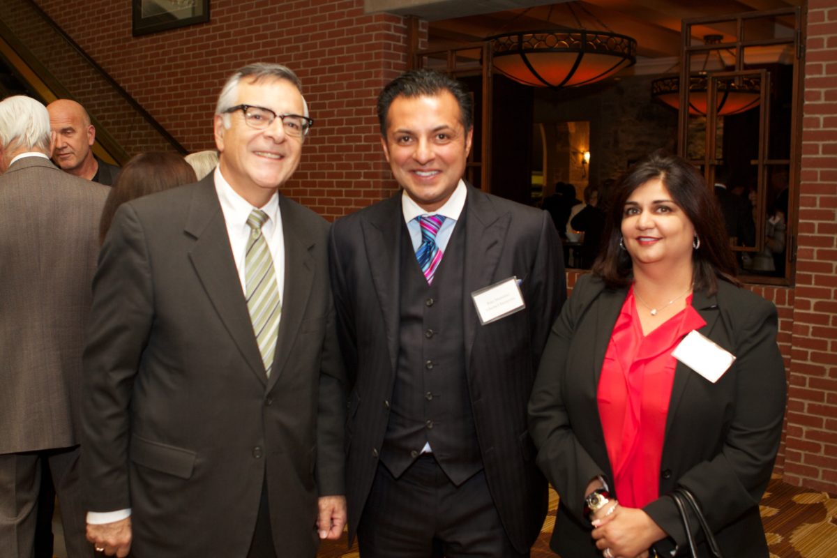 Board members Dr. Norm Schachar and Riaz Mamdani, with Zai Mamdani