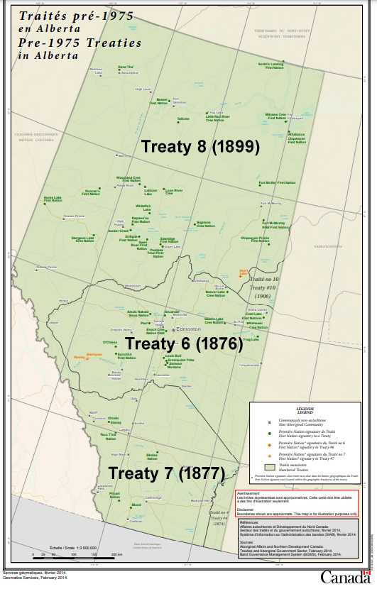 Alberta First Nations Treaties Map