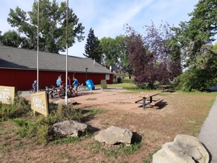 Bow Valley Ranch visitors center, in Fisch Creek Provincial Park- outside view in summer