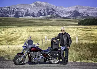 Bob Niven with Motorbike